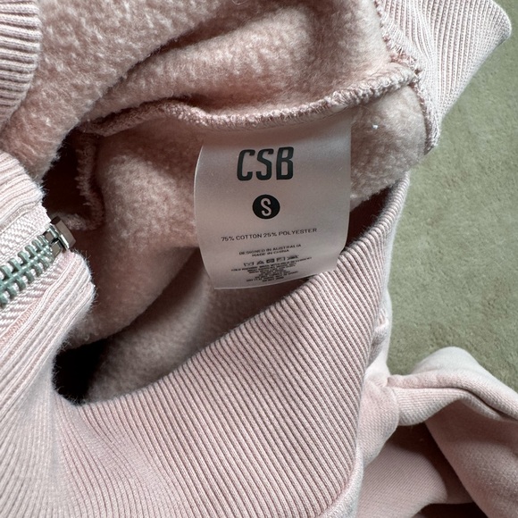 Cropped Pink heavy cotton  Hoodie & Shorts Set - Women Jackets & Coats - Picture 5 of 5